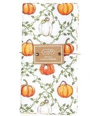 Mud Pie Thanksgiving Collection Pumpkin Vine Napkins, Set of 4