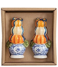 Mud Pie Thanksgiving Collection Topiary Pumpkins Salt & Pepper Shakers