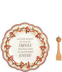 Mud Pie Harvest Collection Thanks And Giving Platter Set
