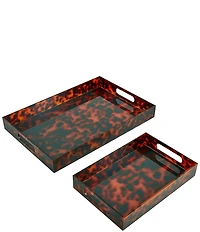 Mud Pie Tortoise Acrylic Tray Set