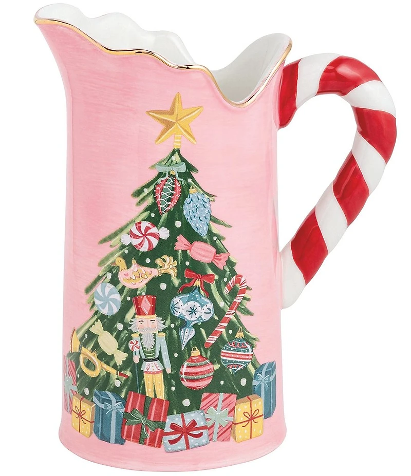 Mud Pie Twas The Night Collection Christmas Tree Candy Pitcher