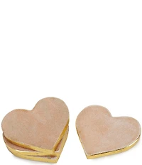 Mud Pie Valentines Collection Marble Heart Coasters, Set of 4