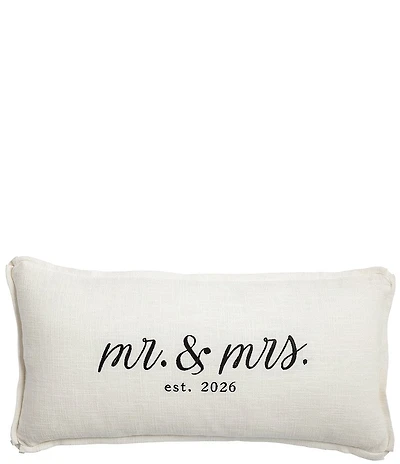 Mud Pie Wedding Collection Est 26 Lumbar Pillow