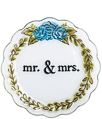 Mud Pie Wedding Collection Mr. & Mrs. Flower Platter