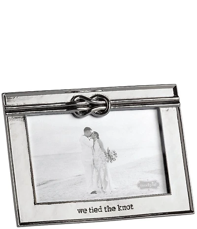 Mud Pie Wedding Collection Tied The Knot Metal Frame, 4#double;x6#double;