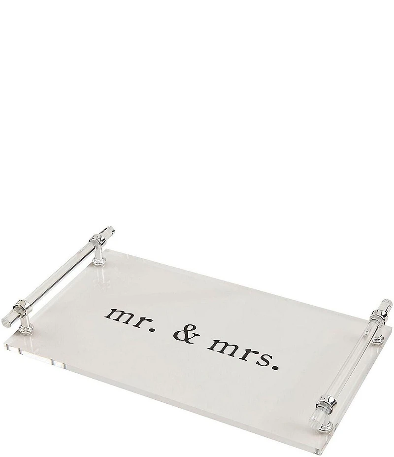 Mud Pie Wedding Mr & Mrs Acrylic Tray