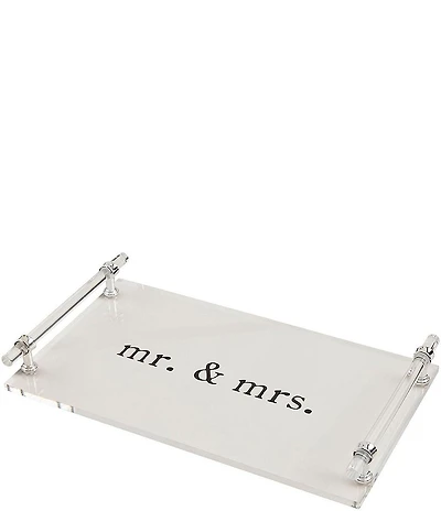 Mud Pie Wedding Mr & Mrs Acrylic Tray