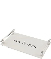 Mud Pie Wedding Mr & Mrs Acrylic Tray