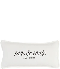 Mud Pie Wedding Mr & Mrs Est 2025 Lumbar Pillow