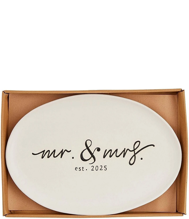 Mud Pie Wedding Mr & Mrs Est. 2025 Platter