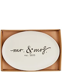 Mud Pie Wedding Mr & Mrs Est. 2025 Platter