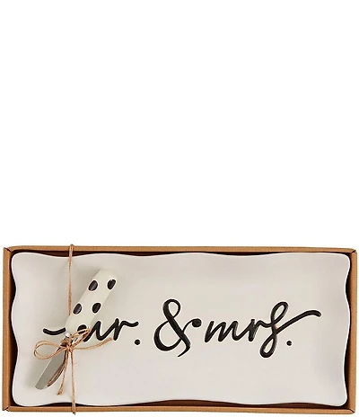 Mud Pie Wedding Mr. & Mrs. Hostess Tray Set