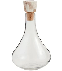 Mud Pie Westport Tall Marble Glass Decanter with Marble Topper