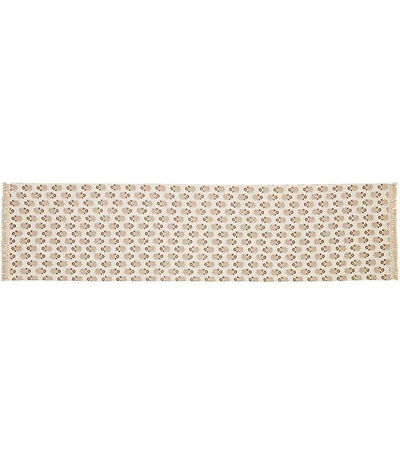 Mud Pie Westport Taupe Block Print Runner, 72#double;