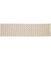 Mud Pie Westport Taupe Block Print Runner, 72#double;