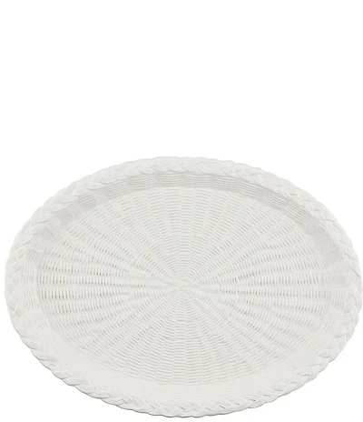 Mud Pie Westport Woven Stoneware Oval Platter