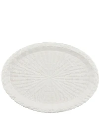 Mud Pie Westport Woven Stoneware Oval Platter