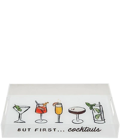 Mud Pie Wine O'Clock Acrylic Bar Tray