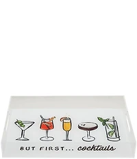 Mud Pie Wine O'Clock Acrylic Bar Tray