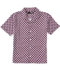 Murano Big Boys Liquid Luxury Camp Print Button Front Shirt