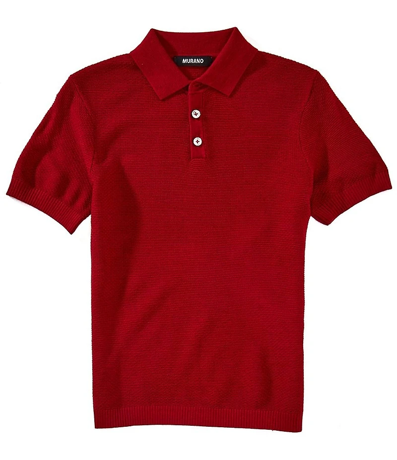 Murano Big Boys Short Sleeve Knit Polo Sweater