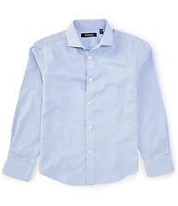 Murano Big Boys Slim Spread Collar Patterned Shirt