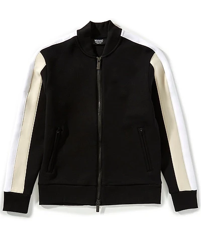 Murano Big Boys Liquid Luxury Slim Fit Pieced Bomber Jacket