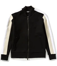 Murano Big Boys Liquid Luxury Slim Fit Pieced Bomber Jacket