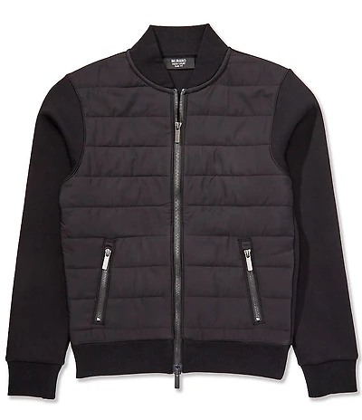 Murano Big Boys Slim Quilted Zip Front Mock Neck Jacket