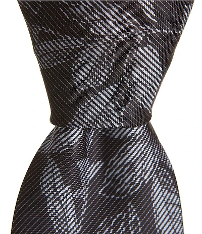 Murano Bryson Flower Printed 3#double; Narrow Woven Silk Tie