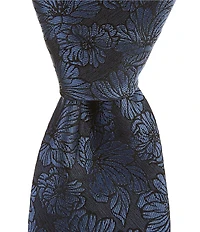 Murano Cade Flower Print 3#double; Silk Blend Tie