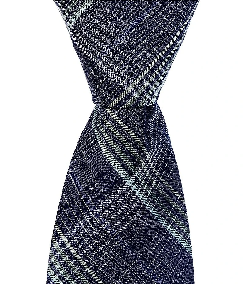 Murano Fine Plaid Print 2 3/4#double; Silk-Blend Tie