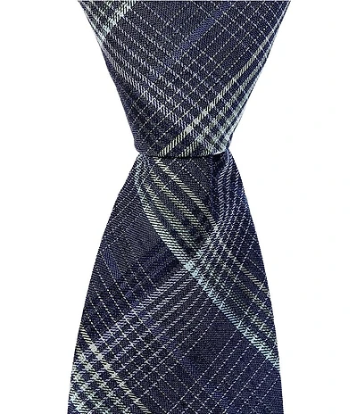 Murano Fine Plaid Print 2 3/4#double; Silk-Blend Tie