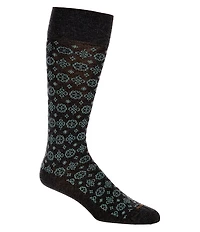Murano Medallion Crew Dress Socks
