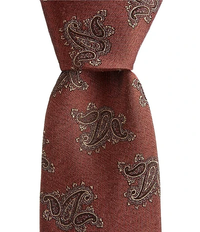 Murano Reid Fancy Pine 3#double; Narrow Woven Silk Blend Tie