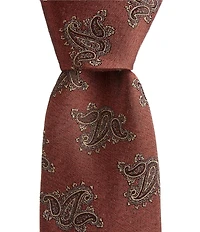 Murano Reid Fancy Pine 3#double; Narrow Woven Silk Blend Tie