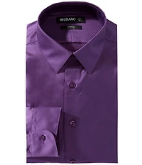 Murano Slim Fit Non Iron Point Collar Solid Dress Shirt