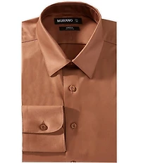 Murano Slim Fit Non Iron Point Collar Solid Dress Shirt