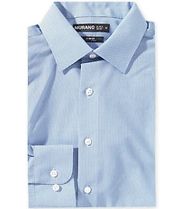 Murano Slim Fit Non-Iron Spread Collar Geo Knit Dress Shirt