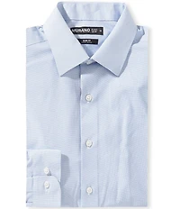Murano Slim Fit Non-Iron Spread Collar Printed Knit Dress Shirt