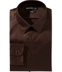 Murano Slim Fit Non-Iron Spread Collar Solid Dress Shirt