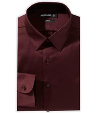 Murano Solid Sateen Slim Fit Dress Shirt