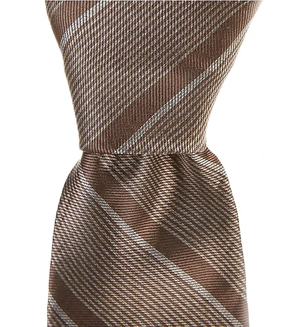 Murano Tobias Striped 3#double; Silk Blend Tie