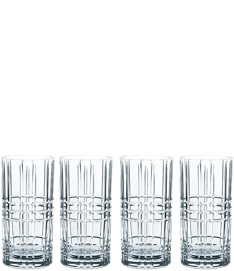 Nachtmann Square Long Drink Glasses, Set of 4