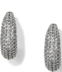 Nadri Alma Dome J Puffy Hoop Earrings