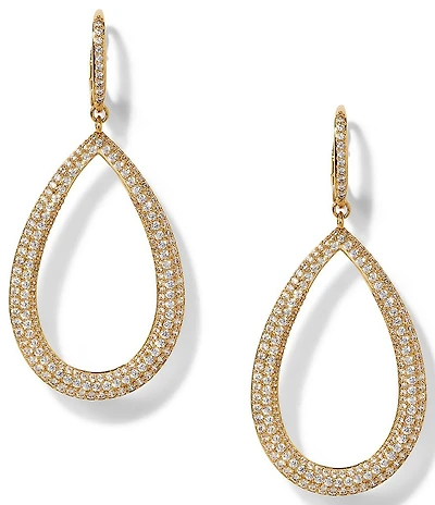 Nadri Crushed Teardrop Orbital Earrings