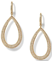Nadri Crushed Teardrop Orbital Earrings