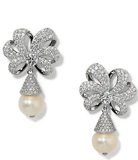 Nadri Eros Rhinestone Pearl Drop Earrings