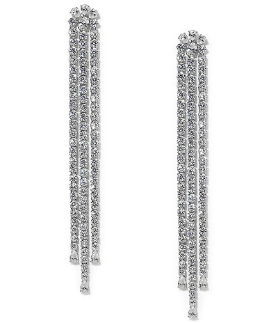 Nadri Hollywood Long Linear Chandelier Earrings