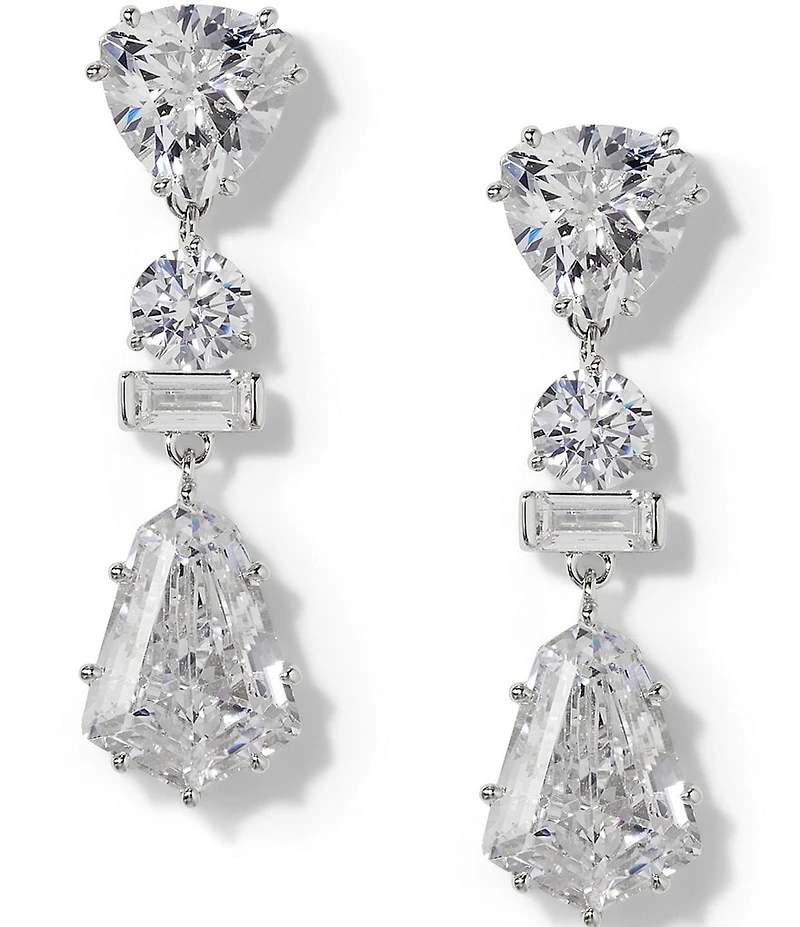 Nadri Luxor Kite Cubic Zirconia Drop Earrings